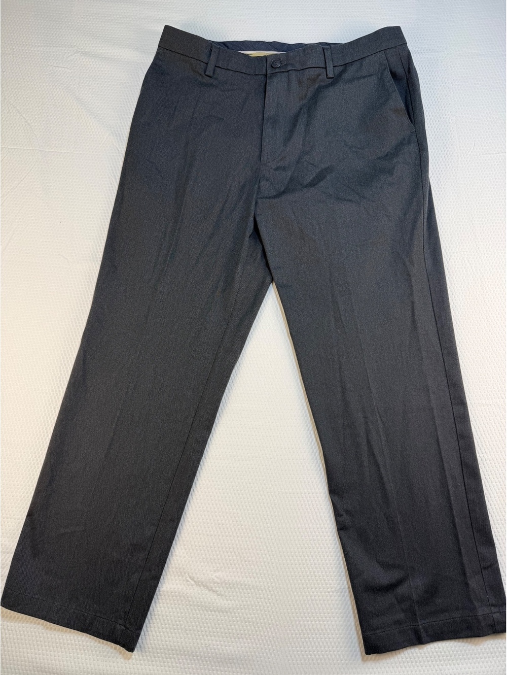 Dockers Signature Khaki Mens 36x30 Gray Classic Fit Lux Stretch Pants New